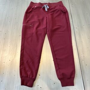 Figs Burgundy Zamora Jogger Scrub Pants Women’s Size Small Petite